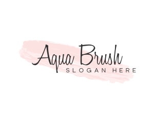 Feminine Watercolor Brush logo design