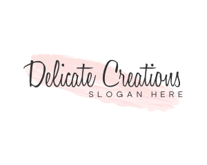 Feminine Watercolor Brush logo design