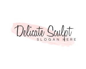 Feminine Watercolor Brush logo design