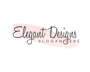 Feminine Watercolor Brush logo design