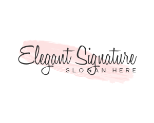 Feminine Watercolor Brush logo design