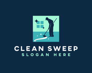 Janitor Housekeeper Cleaning logo