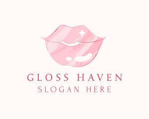 Cosmetics Lip Gloss logo design