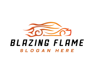 Fast Flaming Car logo design