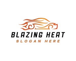 Fast Flaming Car logo design