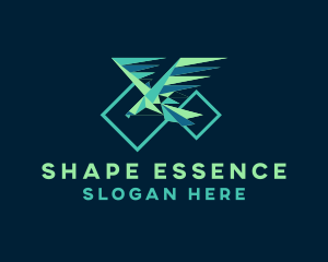 Geometric Shape Eagle Bird logo