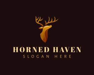 Deer Stag Horn logo design