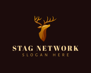 Deer Stag Horn logo design