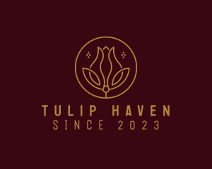 Elegant Tulip Flower logo design