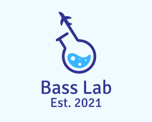 Airplane Laboratory Flask logo design