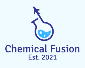 Airplane Laboratory Flask logo design