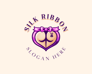 Sexy Ribbon Buttocks logo design