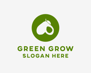 Green Avocado Circle logo design