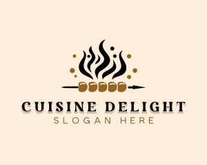 Kebab Skewer Cuisine logo design