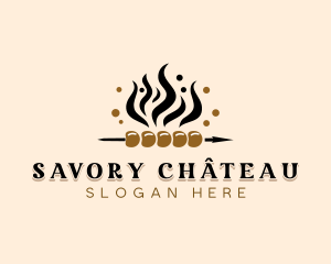 Kebab Skewer Cuisine logo design