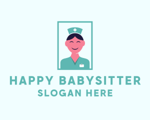 Happy Medical Nurse logo design