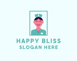 Happy Medical Nurse logo design