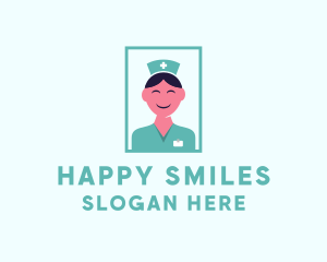 Happy Medical Nurse logo design