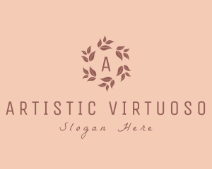 Nature Floral Wreath logo design