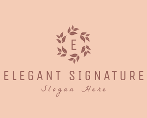 Nature Floral Wreath logo design