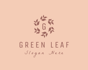 Nature Floral Wreath logo design