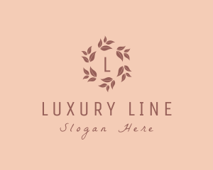 Nature Floral Wreath logo design