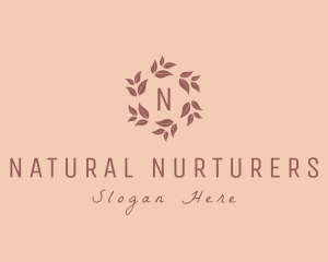 Nature Floral Wreath logo design