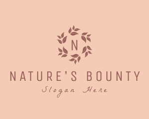 Nature Floral Wreath logo design