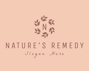 Nature Floral Wreath logo design