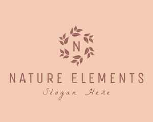 Nature Floral Wreath logo design