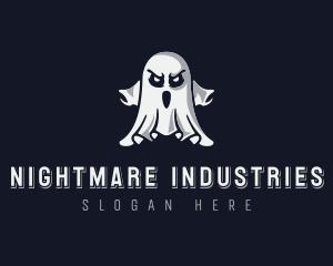 Scary Ghost Halloween logo