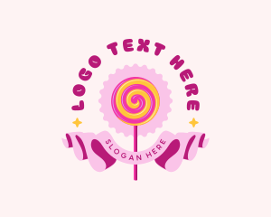 Sweet Lollipop Candy Logo