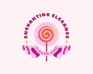 Sweet Lollipop Candy logo design