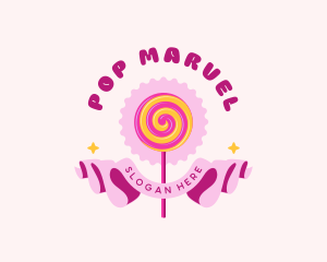 Sweet Lollipop Candy logo design