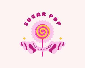 Sweet Lollipop Candy logo design