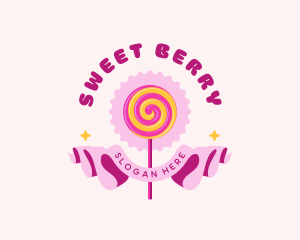 Sweet Lollipop Candy logo design