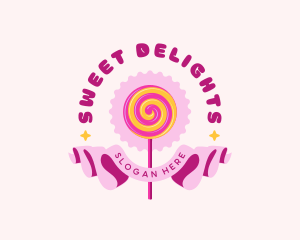 Sweet Lollipop Candy logo design