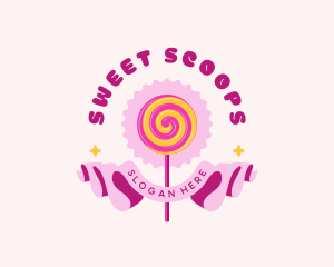 Sweet Lollipop Candy logo design