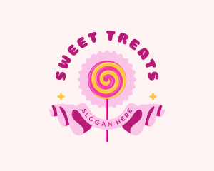 Sweet Lollipop Candy logo design