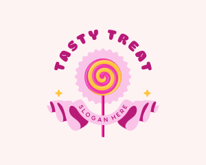 Sweet Lollipop Candy logo design