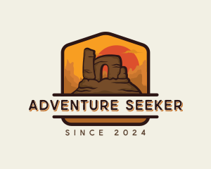 Desert Trekking Adventure logo design