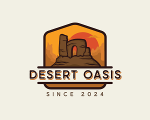 Desert Trekking Adventure logo design