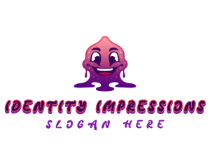 Cute Slime Character logo