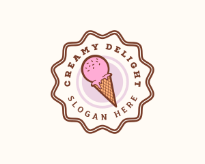 Ice Cream Cone Dessert logo