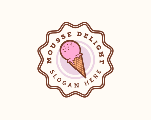 Ice Cream Cone Dessert logo design