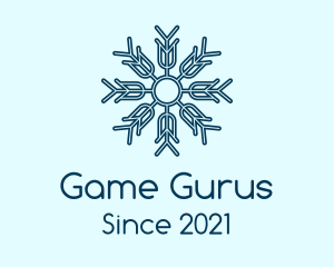 Blue Snow Outline  logo