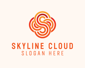 Linear Cloud Letter S logo design