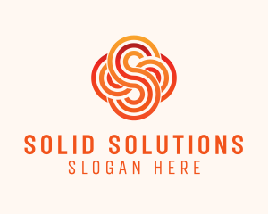 Linear Cloud Letter S logo design