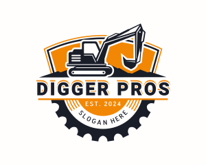 Quarry Excavator Digger logo design