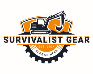 Quarry Excavator Digger logo design